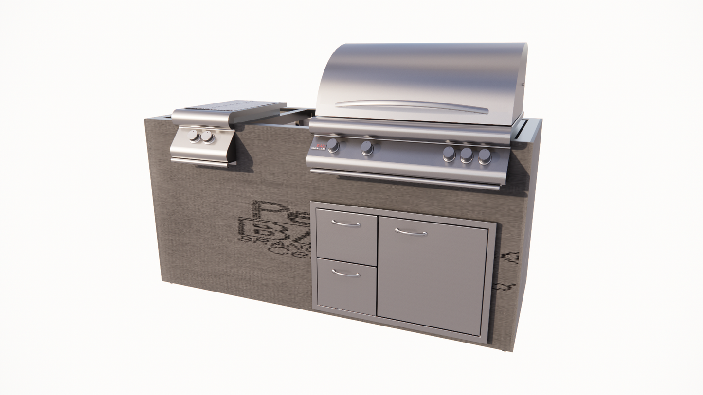 6 SERIES 6 Ft Outdoor Kitchen Island - 6.0BLZA