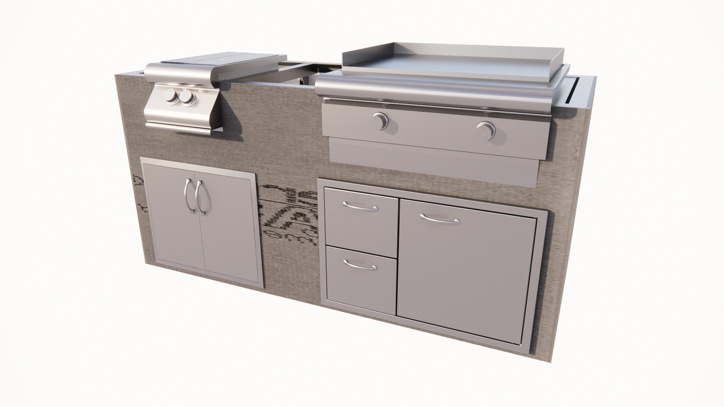 6 SERIES 6 Ft Outdoor Kitchen Island - 6.1BLZB