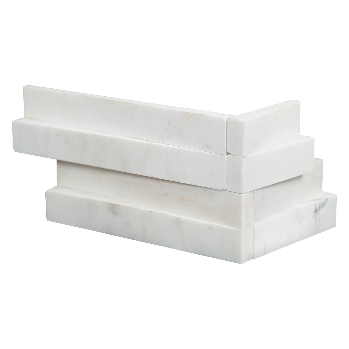 Cosmic White 3d Wave Stacked Stone