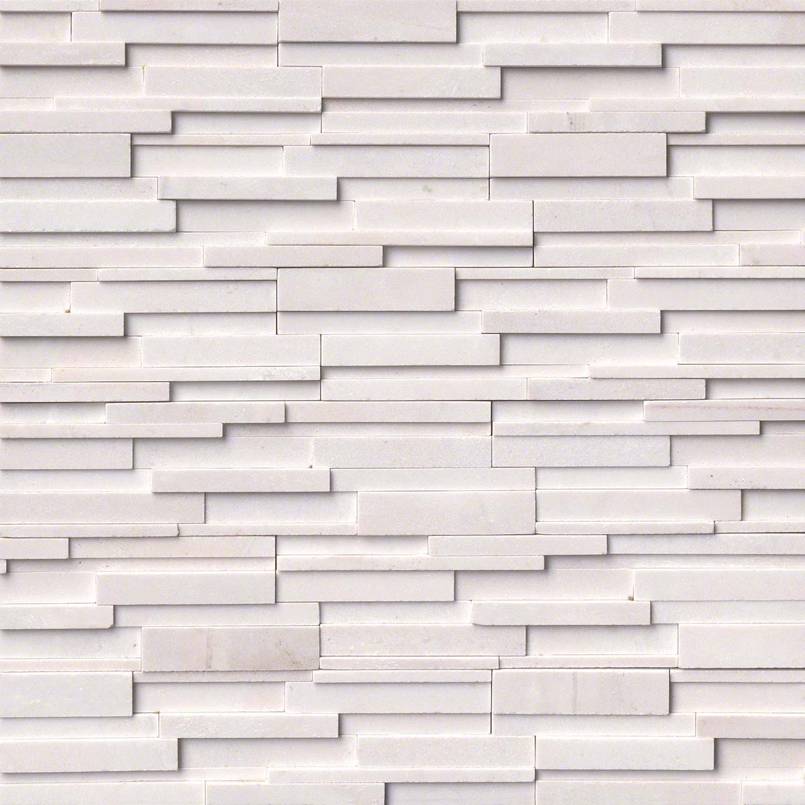 Arctic White 3d Stacked Stone