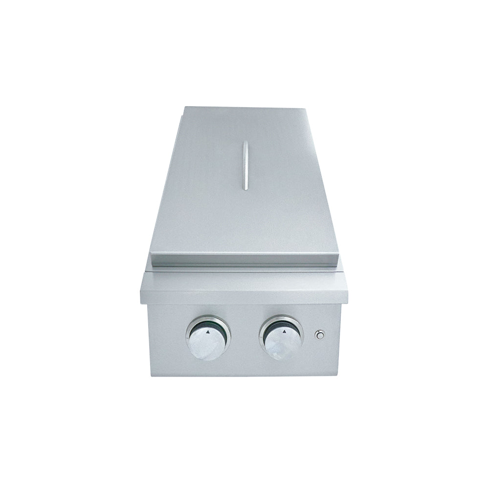Premier Double Side Burner W/Blue LED Lights- RJCSSBL