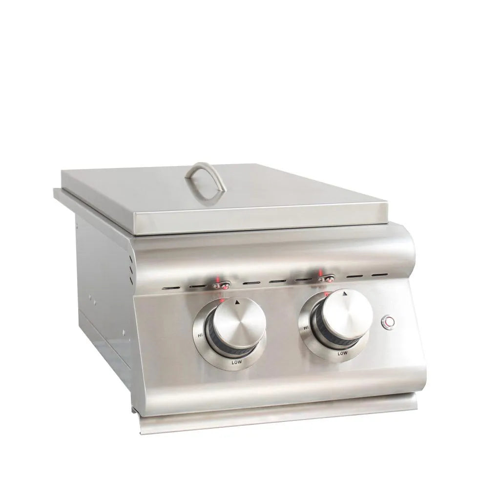 Blaze Built-In Premium LTE Double Side Burner with Lights - BLZ-SB2LTE-LP/NG