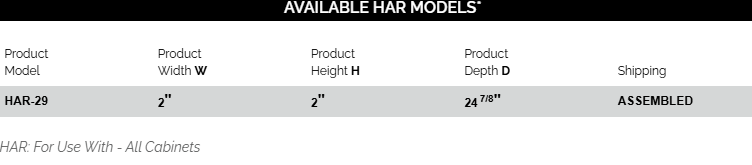 Horizontal Adjustable Rails (HAR)