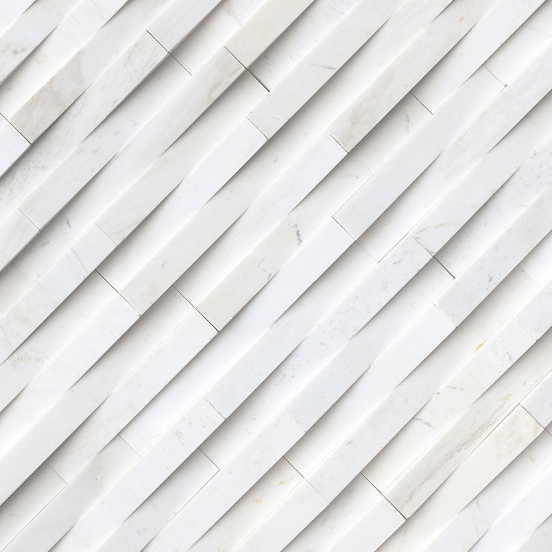 Cosmic White 3d Wave Stacked Stone