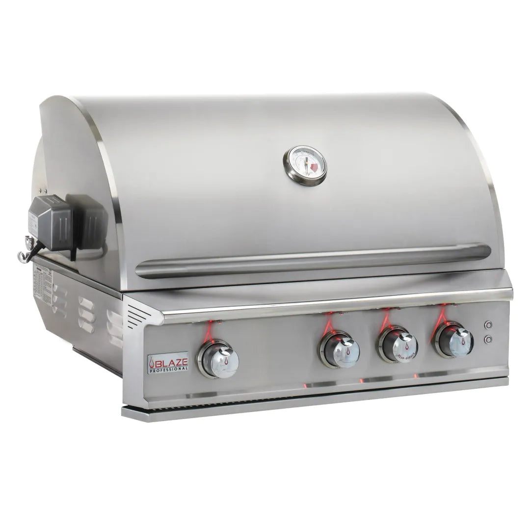 Blaze Professional LUX 34-Inch 3 Burner Built-In Gas Grill With Rear Infrared Burner- BLZ-3PRO-LP/NG