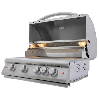 Blaze 32-Inch 4-Burner Premium LTE+ Gas Grill with Rear Burner and Built-in Lighting System - BLZ-4LTE3-LP/NG