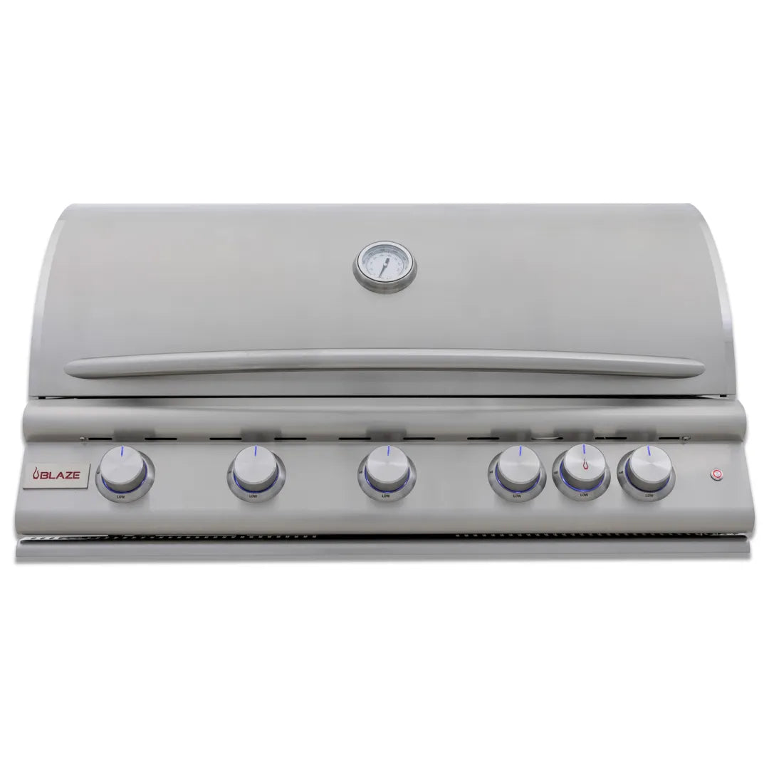 Blaze 40-Inch 5-Burner Premium LTE+ Gas Grill with Rear Burner and Built-in Lighting System - BLZ-5LTE3-LP/NG