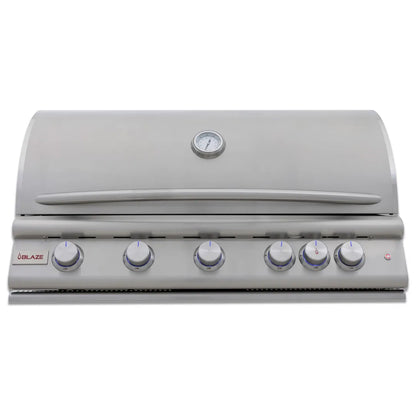 Blaze 40-Inch 5-Burner Premium LTE+ Gas Grill with Rear Burner and Built-in Lighting System - BLZ-5LTE3-LP/NG