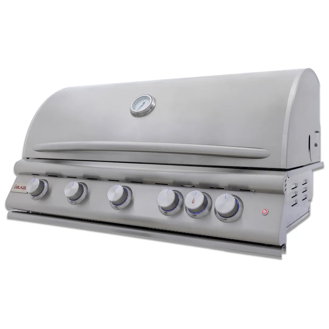 Blaze 40-Inch 5-Burner Premium LTE+ Gas Grill with Rear Burner and Built-in Lighting System - BLZ-5LTE3-LP/NG