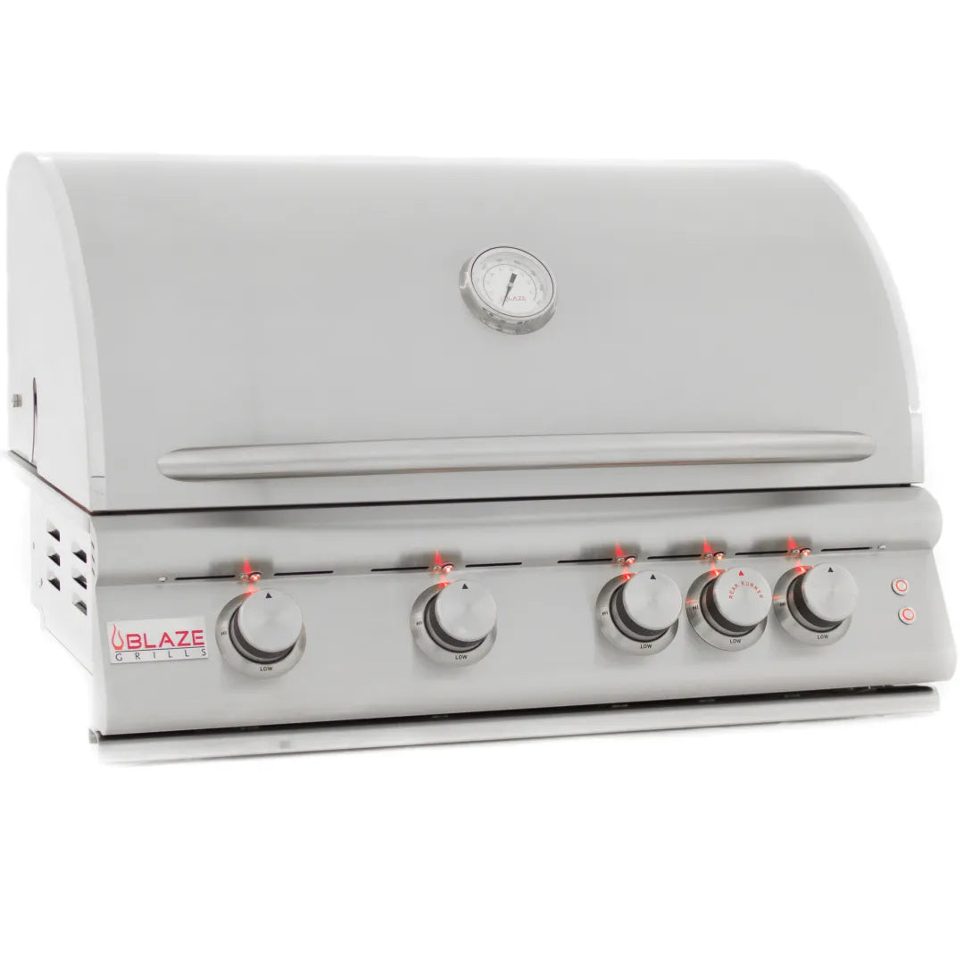 Blaze 32-Inch 4-Burner LTE Gas Grill with Rear Burner and Built-in Lighting System - BLZ-4LTE2-LP/NG
