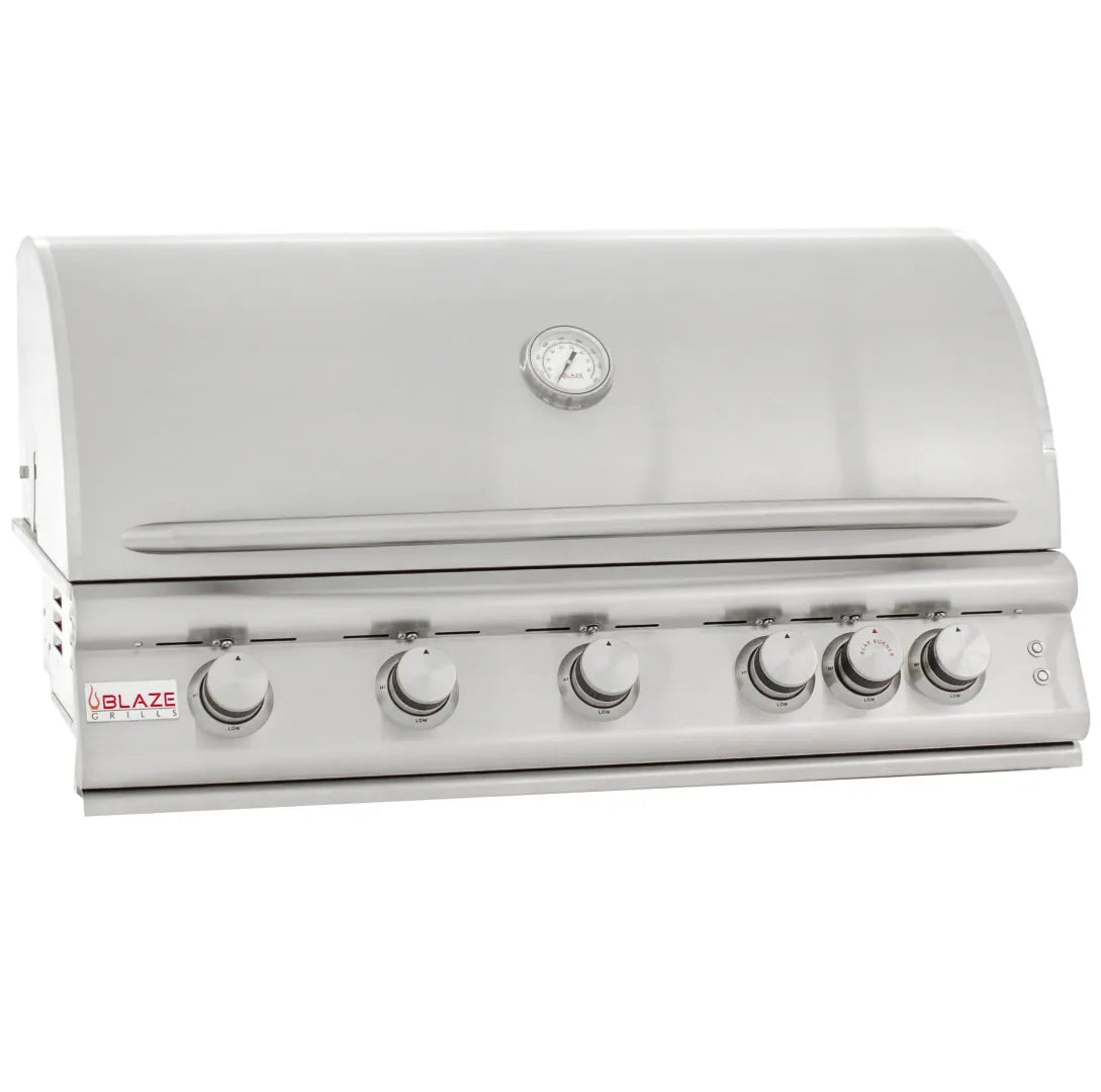 Blaze 40-Inch 5-Burner LTE Gas Grill with Rear Burner and Built-in Lighting System - BLZ-5LTE2-LP/NG