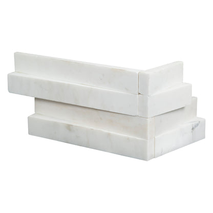 Cosmic White 3d Wave Stacked Stone