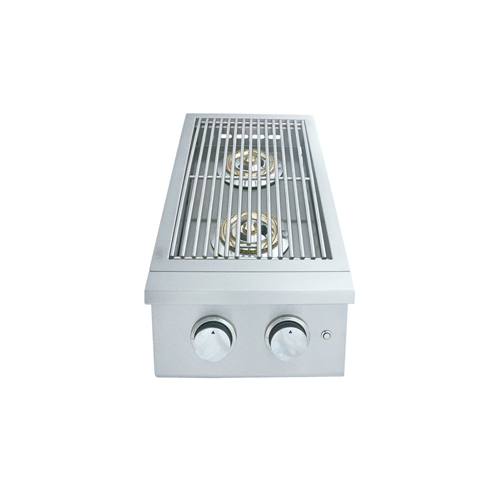 Premier Double Side Burner W/Blue LED Lights- RJCSSBL