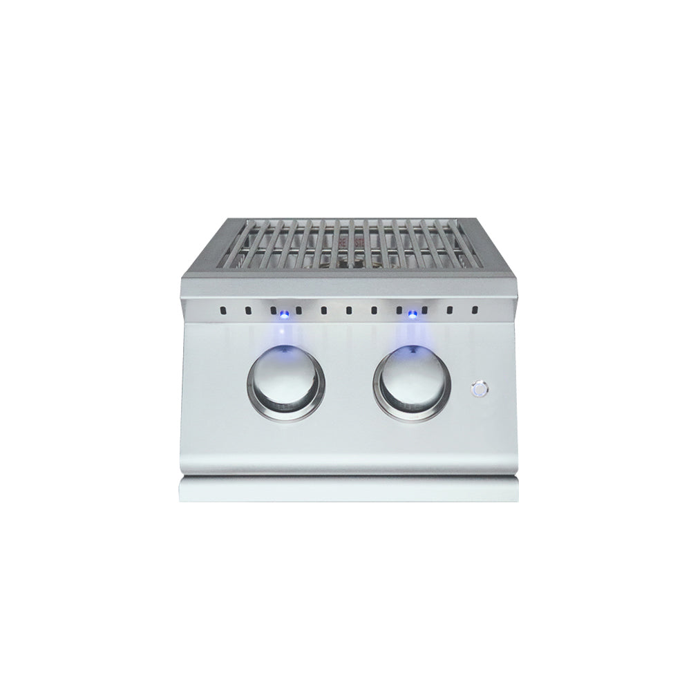 Premier Double Side Burner W/Blue LED Lights- RJCSSBL