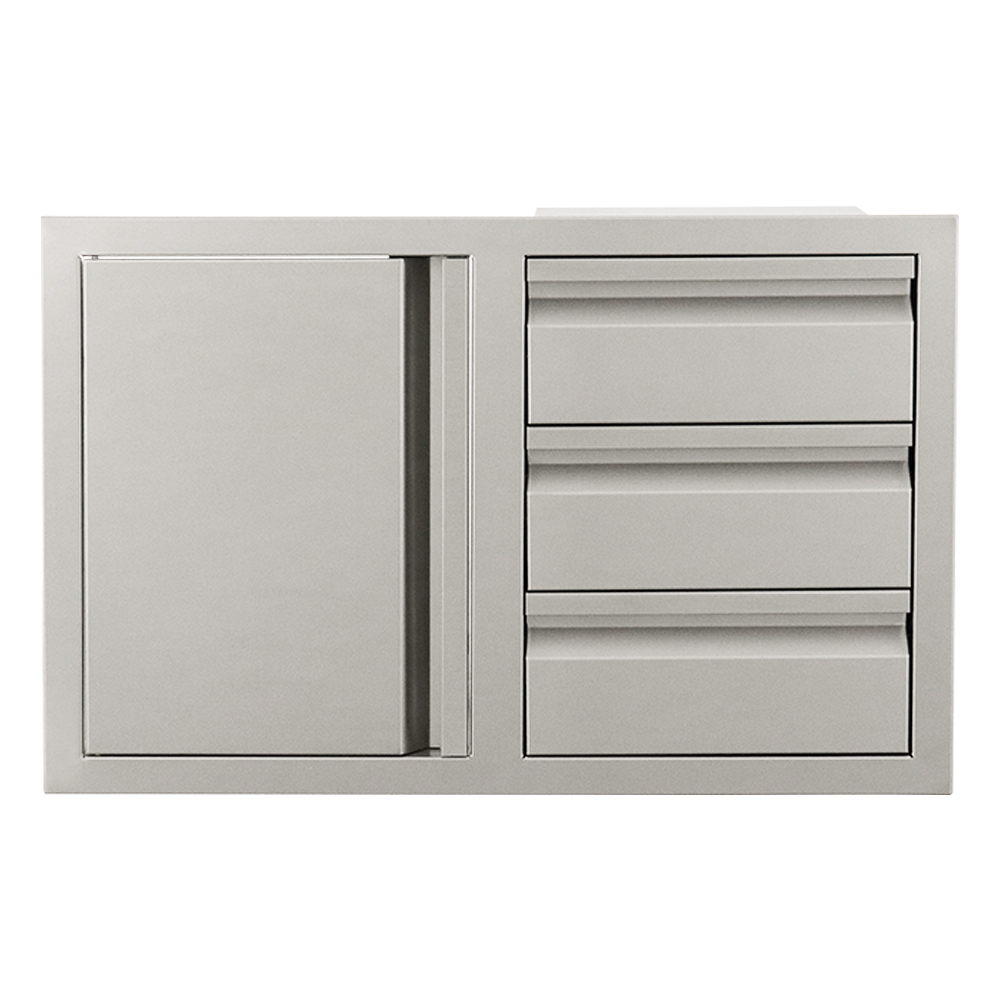 The Valiant Series Triple Drawer w/ Door Combo Soft Close- VDC2SC