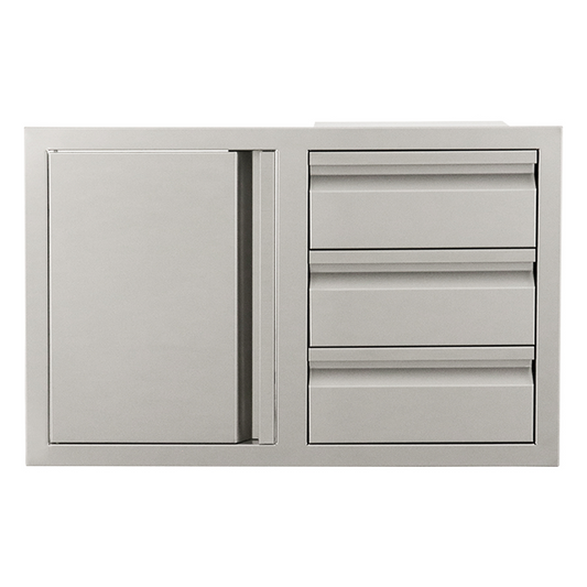 The Valiant Series Triple Drawer w/ Door Combo Soft Close- VDC2SC