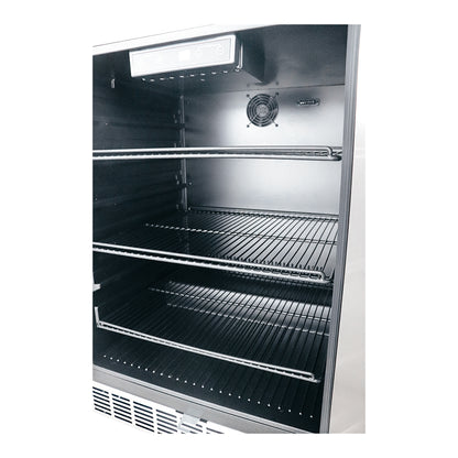 RCS Glass Door Refrigerator W/Lock-  REFR2B