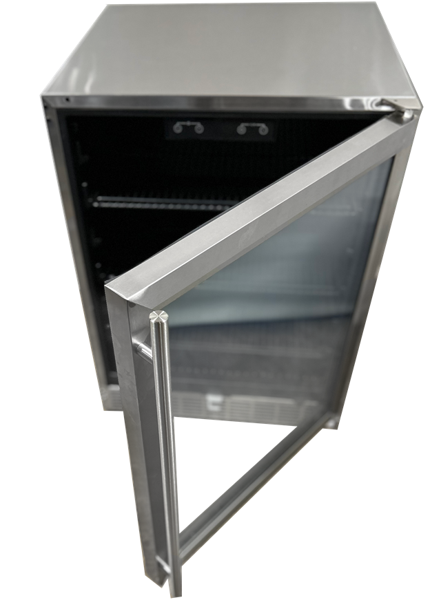 RCS Glass Door Refrigerator W/Lock-  REFR2B