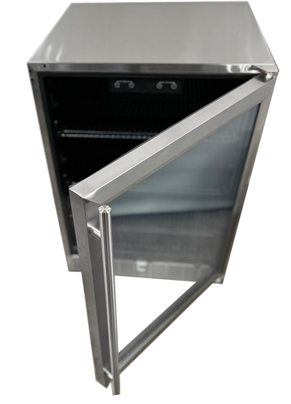 RCS Glass Door Refrigerator W/Lock-  REFR2B