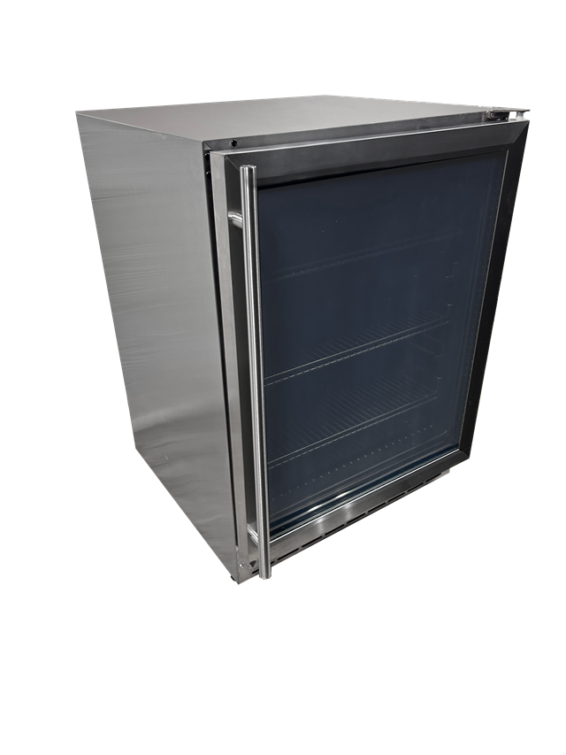 RCS Glass Door Refrigerator W/Lock-  REFR2B