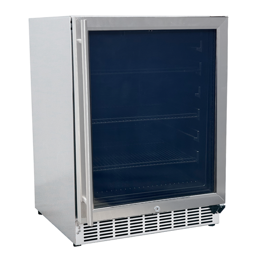 RCS Glass Door Refrigerator W/Lock-  REFR2B
