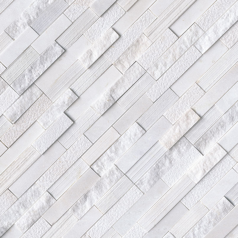 Arctic White Multi Finish Stacked Stone