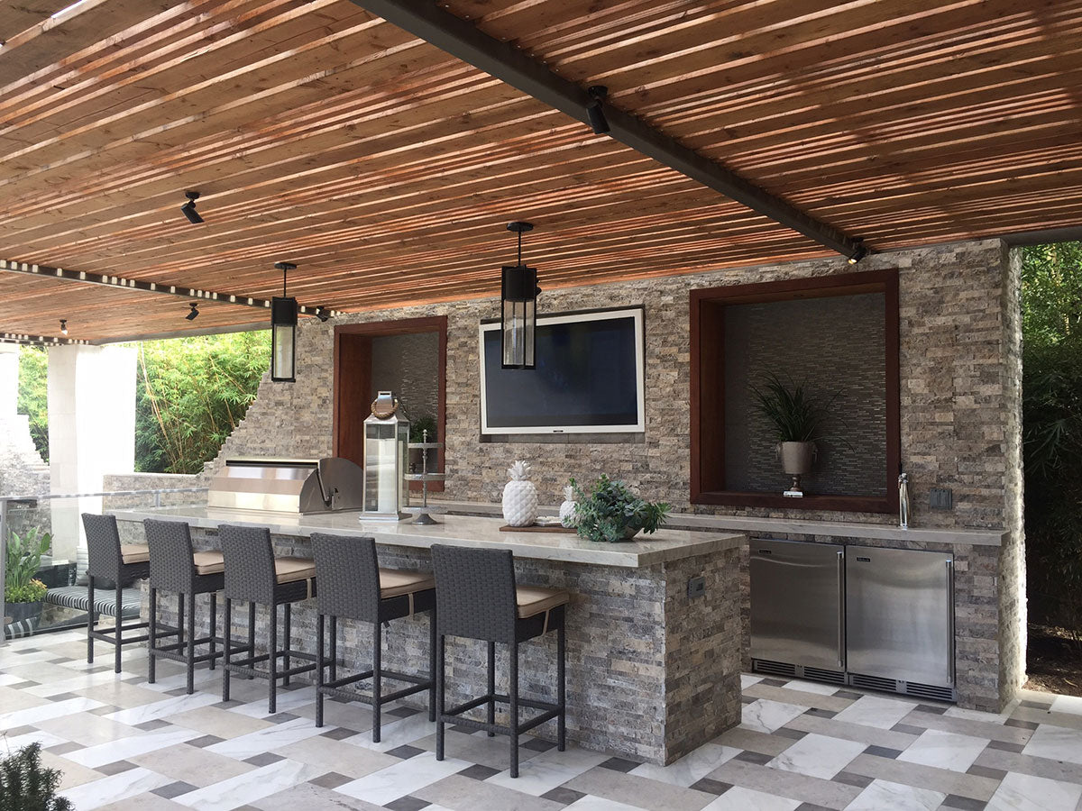 Silver Travertine Stacked Stone
