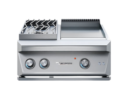 30" Twin Eagles Breakfast Club, Double Burners w/ Teppanyaki Grill Combo- TEBC30-C