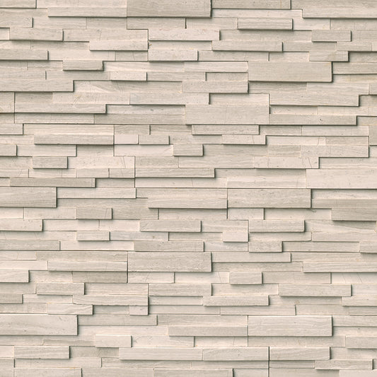 White Oak 3d Stacked Stone